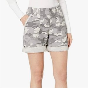 Carhartt relaxed fit gray camo shorts adjustable inseam button sides size 4‎